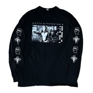 Death Stranding 2 x Brain Dead Higgs Long Sleeve Black T-Shirt Japan Pop Up 2XL